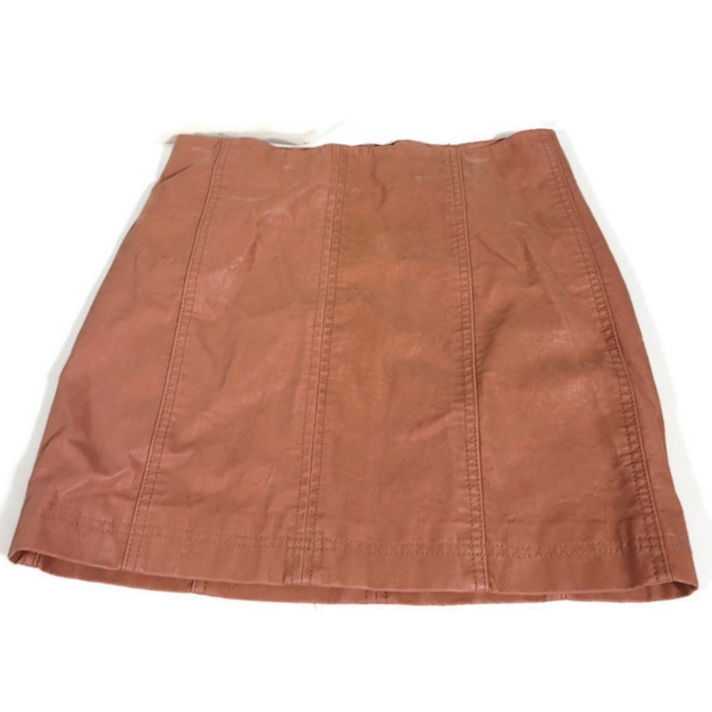 Free People Dark Rose Pink Modern Femme Vegan Suede Mini Pencil Skirt Size 4 - Picture 10 of 12